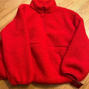 - Sherpa pullover sweatshirt